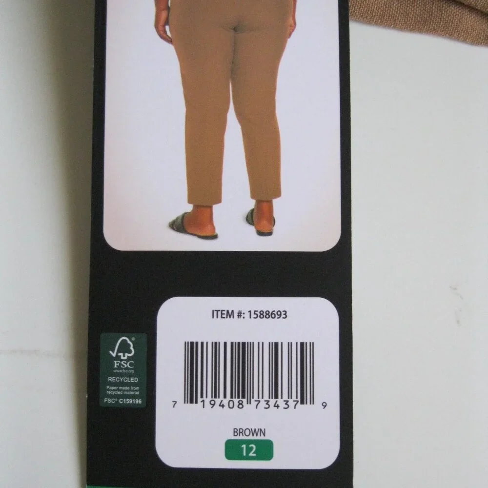 Banana Republic Women's Tapered Pull-On Pants, Brown, Size 12 (1252) - Picture 8 of 13